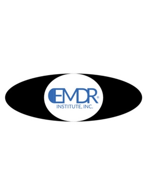 EMDR Institute logo: Black oval with white center and the letters EMDR in the center.